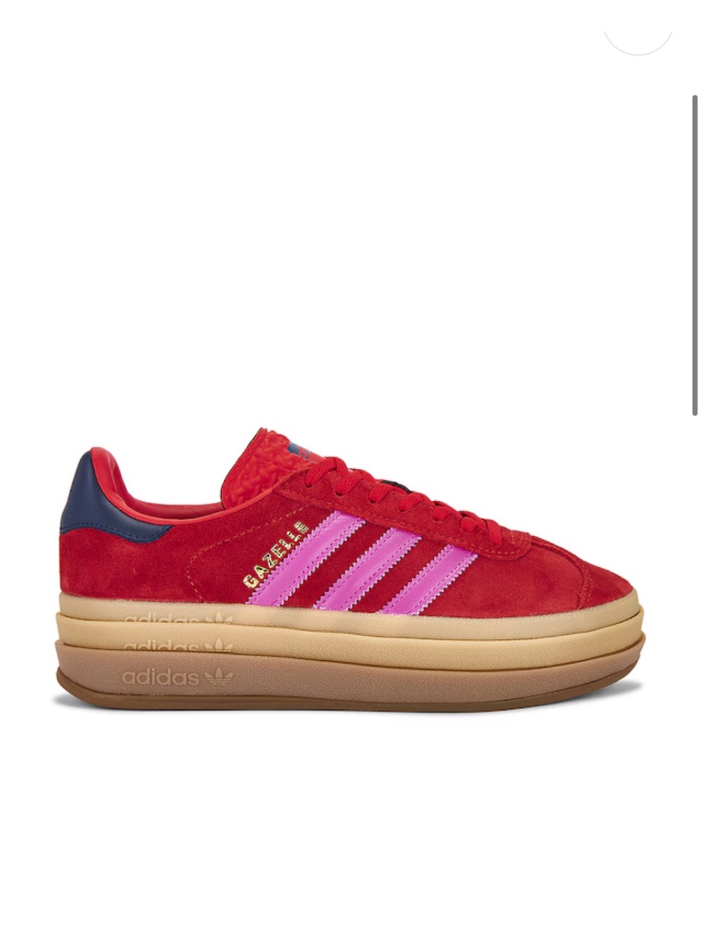 Adidas Originals - Gazelle Bold in Red, Semi Lucid Fuchsia, & Night Indigo